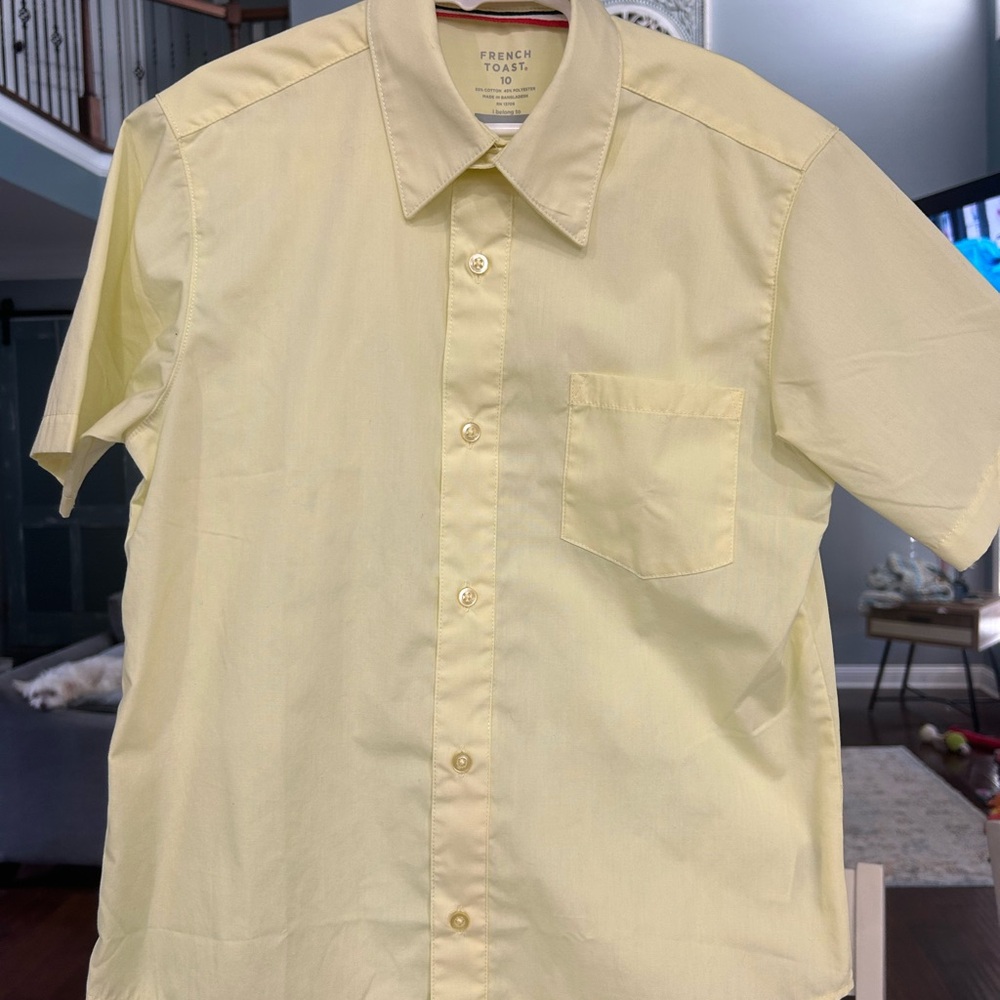 French Toast Men's Light Yellow Casual Shirt